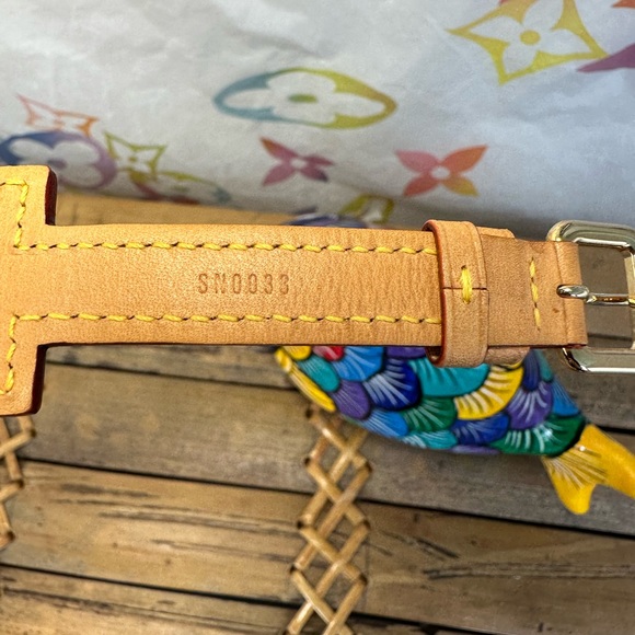 ❤️ Louis Vuitton Vachetta Porte Address Bracelet/Medical Alert/Luggage tag - Picture 6 of 17